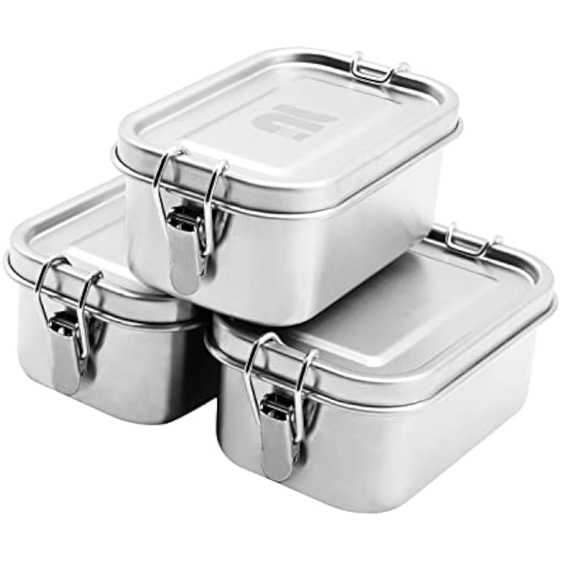nicelock Small Food Storage Container Stainless Steel Lunch Snack Boxes Food Prep Containers with Lids Airtight Freezer & Dishwasher Safe | 400 ml | BPA-Free Plastic-Free | Pack of 3