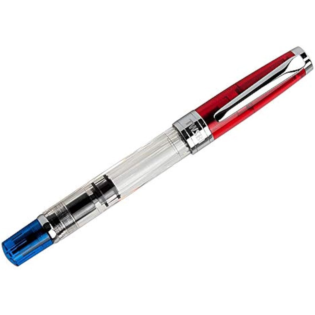 Twsbi Diamond 580 RBT Fountain Pen, Transparent, Blue / Red, M7446070 - EF