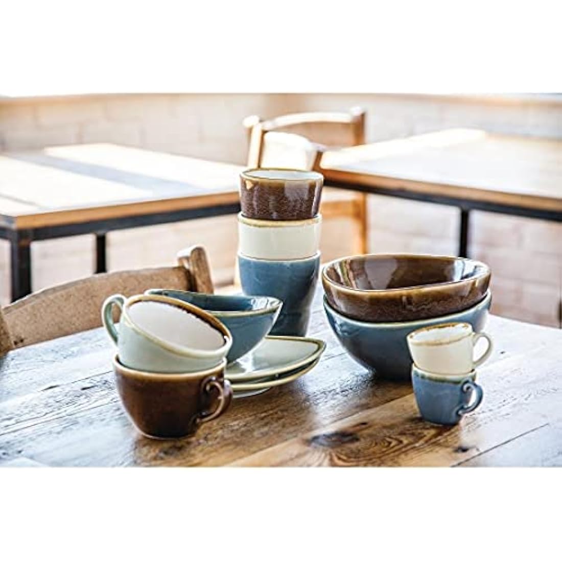 Olympia Kiln GP478 6x Cappucino Cup Moss 8oz/230ml Coffee Cups Tea Serving Tableware