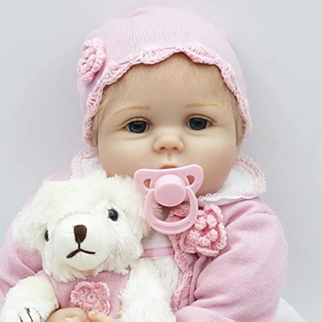 ZIYIUI Reborn Dolls 22 Inches 55 cm That Looks Real Reborn Baby Doll Lifelike Silicone Vinyl Newborn Soft Doll Blue eyes Toddlers Toys for age 3+