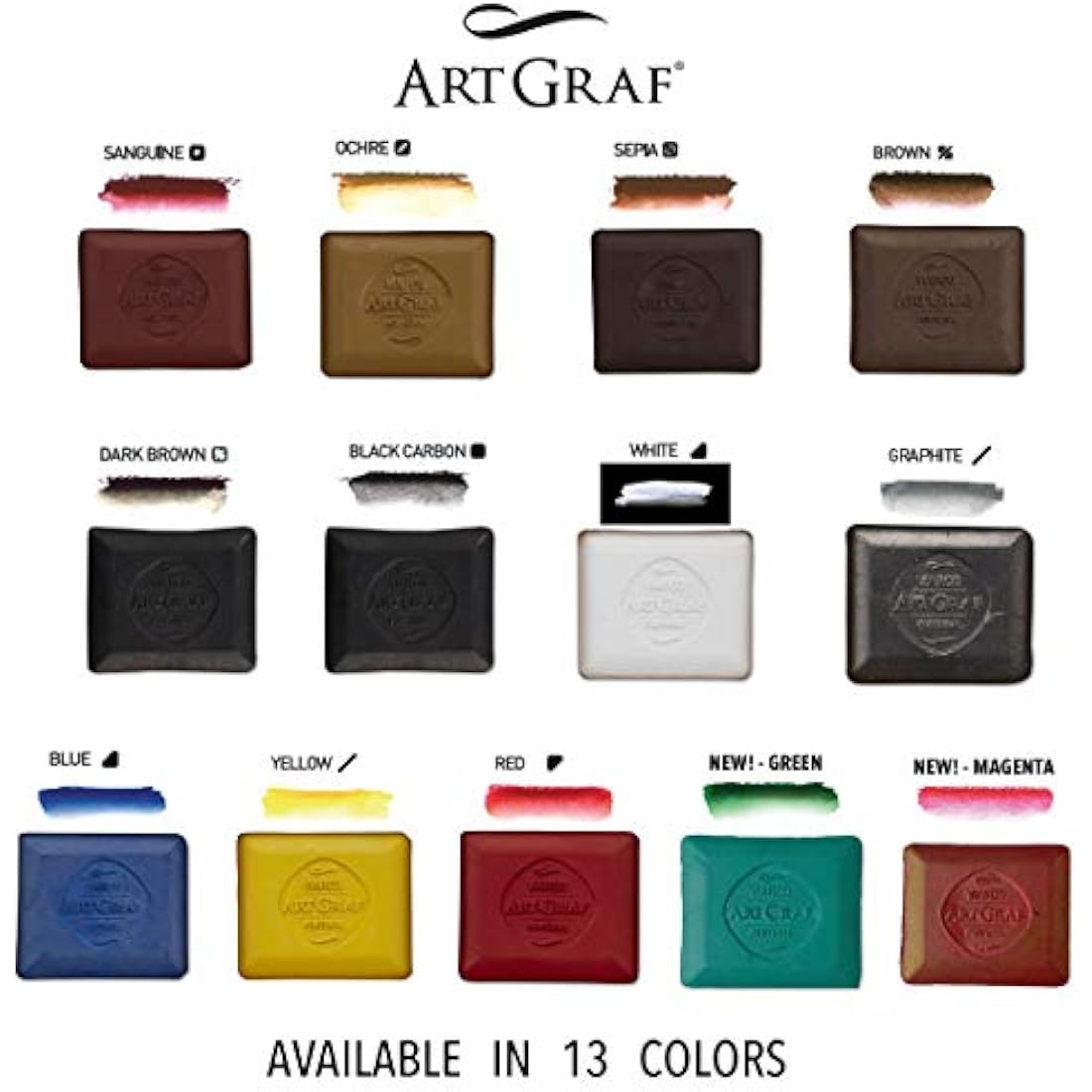 Global Art Earth Tone-Graphite Pencils, Acrylic, Multicolour, 6 Count (Pack of 1)