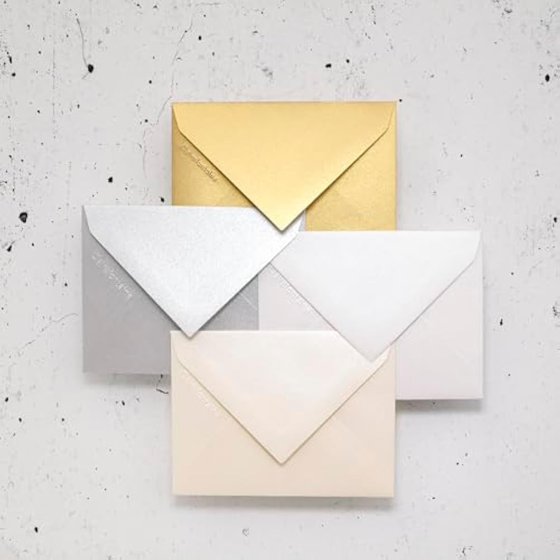Clairefontaine - Ref 54080C - Pollen Iridescent Envelopes (Pack of 20) - 75 x 100mm in Size, 120gsm Paper, Suitable for Use with Inkjet or Laser Printers - Gold