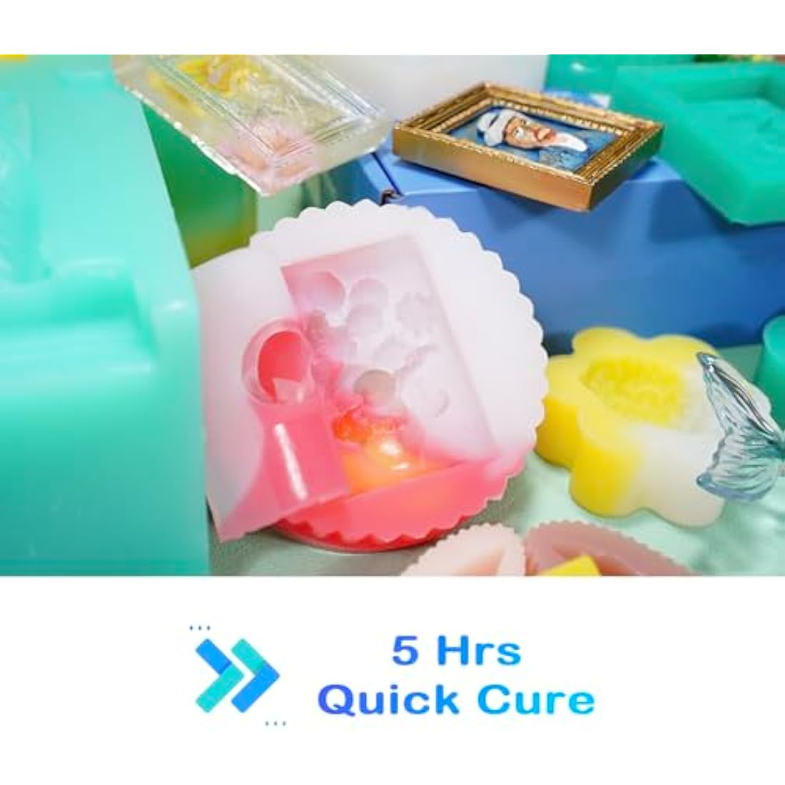 BBDINO Silicone Mould Making Kit 20A Silicone for Mould Making, Silicone Mould Making Translucent 38.8 Oz, 1A:1B by Volume, Liquid Silicone for Moulds Making of Resin, Soap, Wax, Clay, Concrete etc.