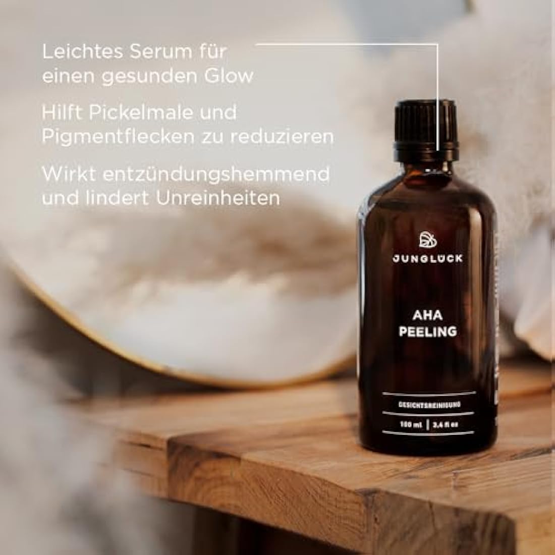 JUNGLÜCK AHA Peeling | Gently exfoliates & moisturises | Removes dry skin cells
