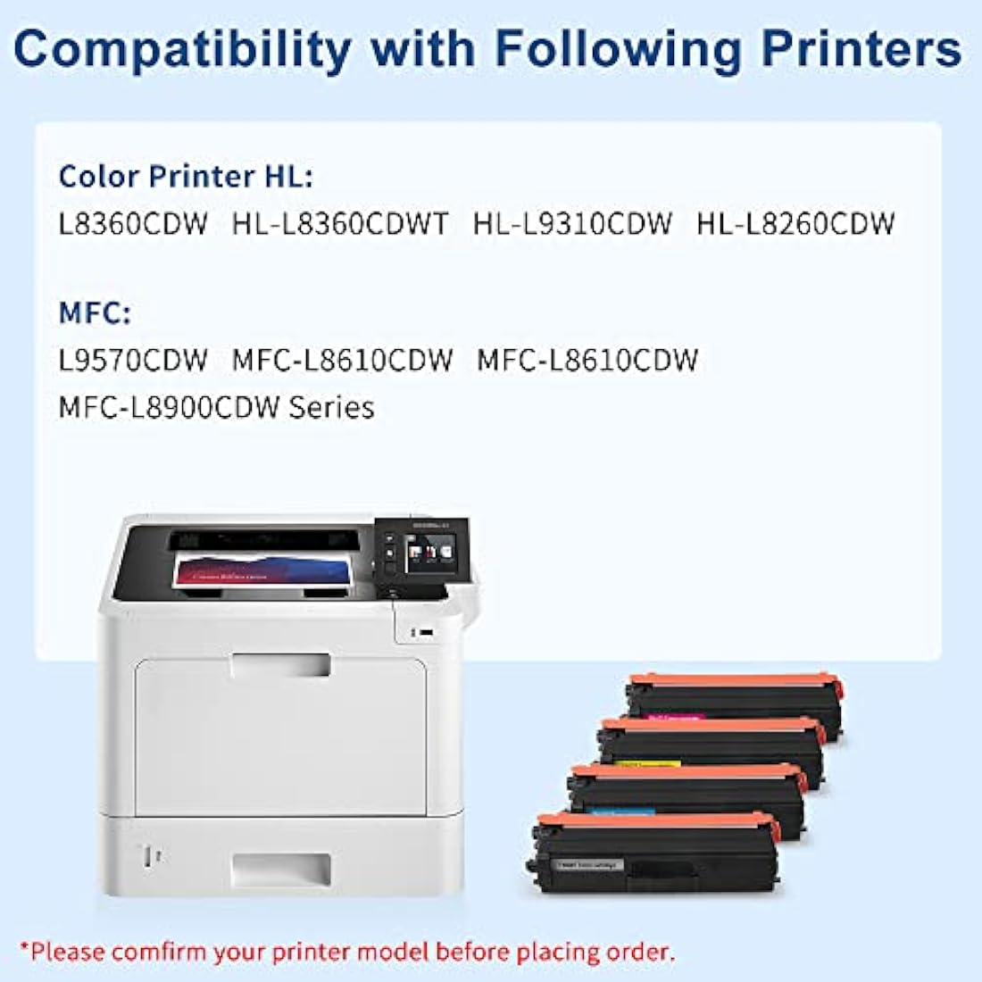 SMARTOMI TN423 TN421 Toner Cartridges Compatible for Brother TN-423 TN-421 for Brother HL-L8260CDW HL-L8360CDW MFC-L8690CDW MFC-L8900CDW DCP-L8410CDW MFC-L8610CDW MFC-L9570CDW