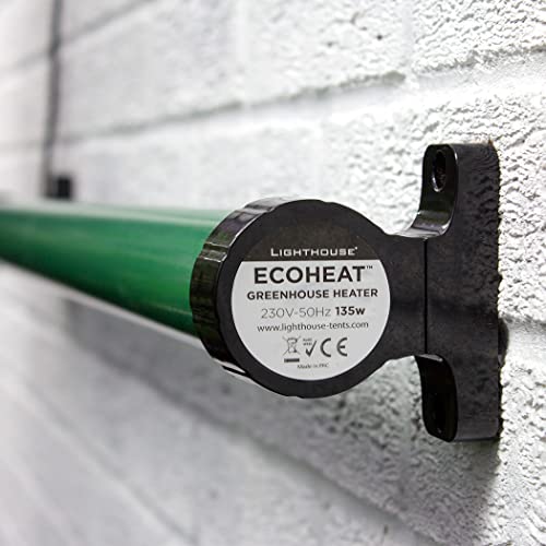 LightHouse ECOH-080 ECOHEAT 80W Greenhouse Heater | Temperature Control | Eco-Friendly | Quiet Heater for Garden Workshop, Garage, Warehouse. 608mm,