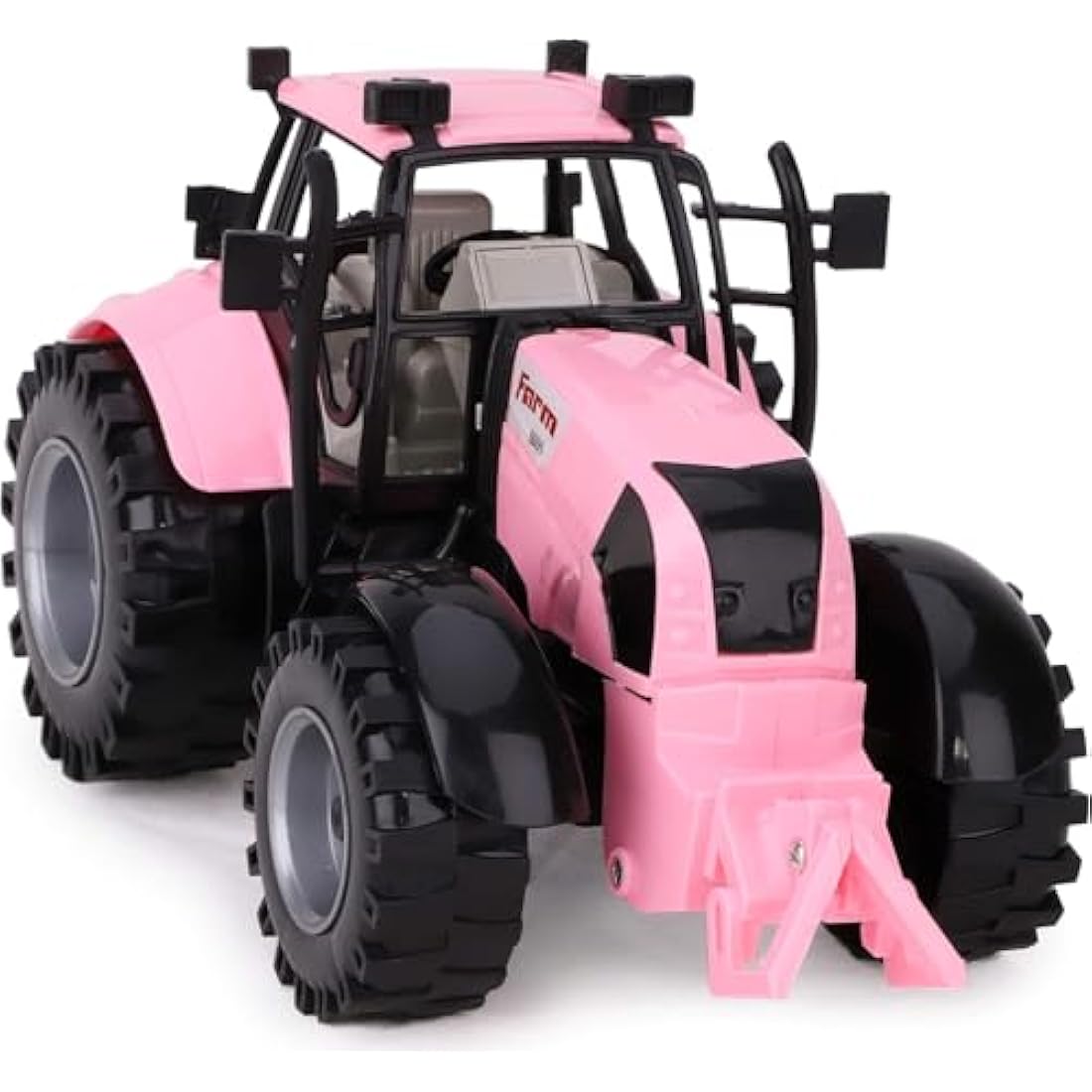Toyland® Friction Powered Farm Tractor With Opening Bonnet - Available In Pink, Blue, Red & Green (Pink)