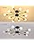 JIINOO Semi Flush Mount Ceiling Light,10-Light E27 Base Modern Black Chandelier,Industrial Vintage Pendant Ceiling Lamp Fixture for Kitchen Farmhouse Living Room Dining Room Bedroom