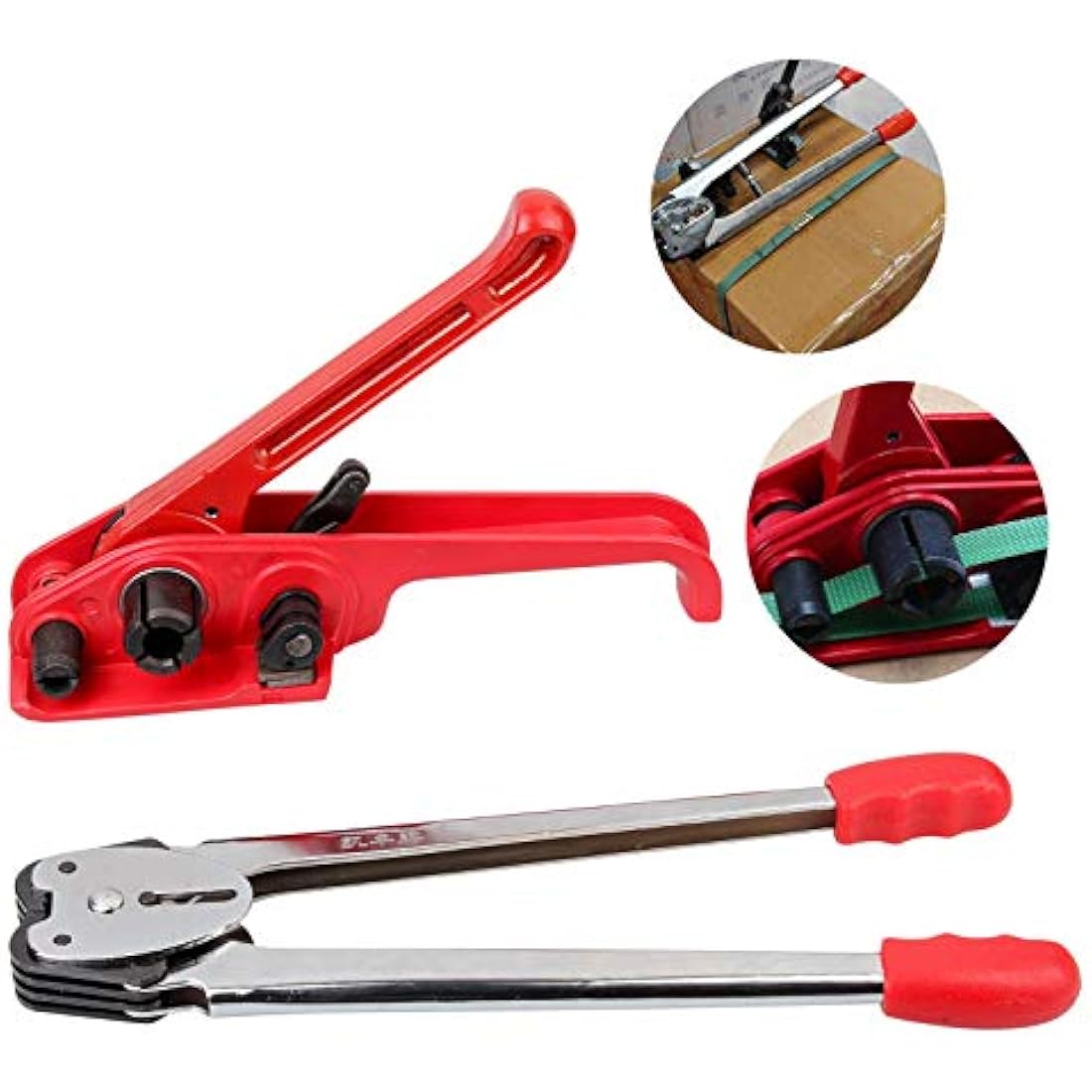 Complete PET/PP Strapping Tools Kit – Manual Banding Set with Tensioner, Sealer, 100m Belt & Seals for 1/2"-3/5" Poly Straps