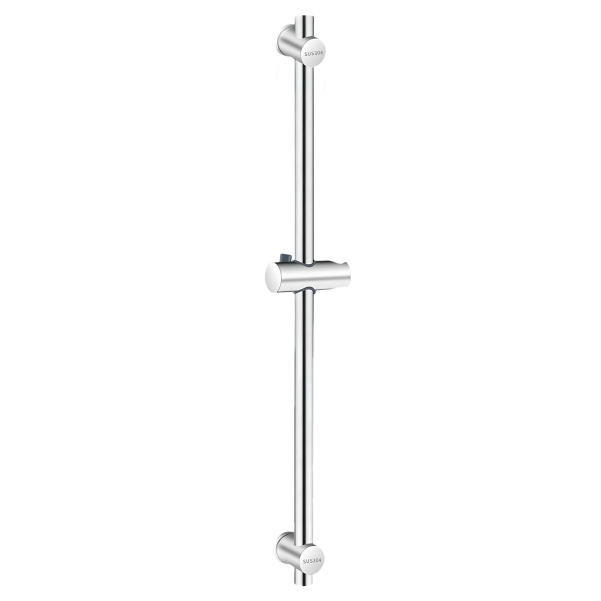 Vista Shower Riser Rail Kit SUS304 82cm Stainless Steel Bathroom Shower Head Holder Wall Mounted Adjustable Shower Holder Brushed Silver