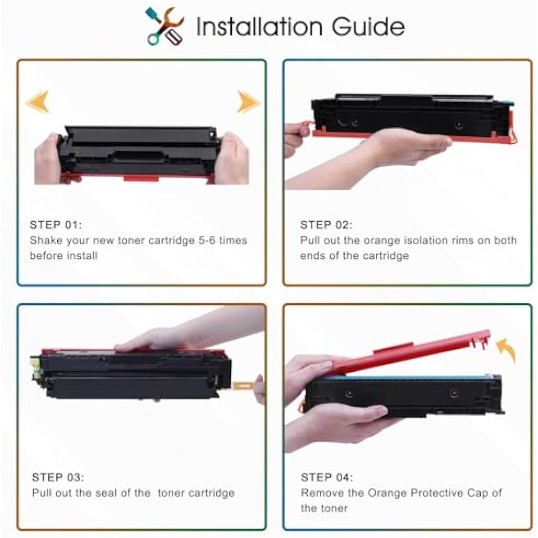 Cool Toner Compatible for HP M277dw Toner 201X 201A Color LaserJet Pro MFP M252dw M277n M277c6 M274n M252n CF400X CF401X CF402X CF403X (Black Cyan Yellow Magenta 4-Pack)