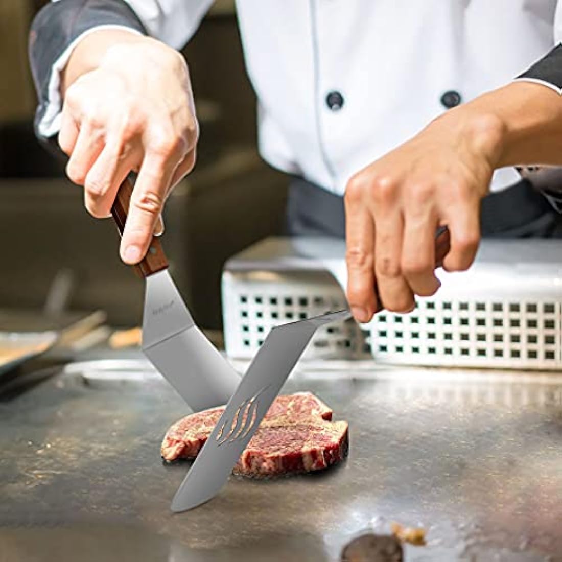 Onlyfire Multi-purpose Griddle Spatula Set - Fits Blackstone Grill and Other Grills