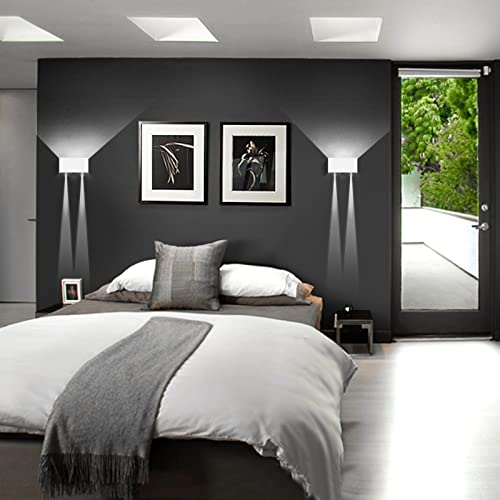 KAWELL 12W Modern Wall Light LED Wall Lamp Up Down Adjustable Beam Angle Aluminum Wall Wash Light LED Waterproof IP65 Indoor Outdoor for Bathroom