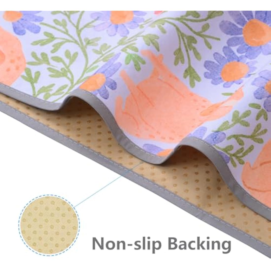 Splat Mat for Under High Chair/Arts/Crafts, Waterproof and Anti-Slip Splash Mat Floor Protector, Washable Highchair Floor Mat, 51 Inch Reusable Messy Mat and Baby Feeding Table Cloth (Dog)