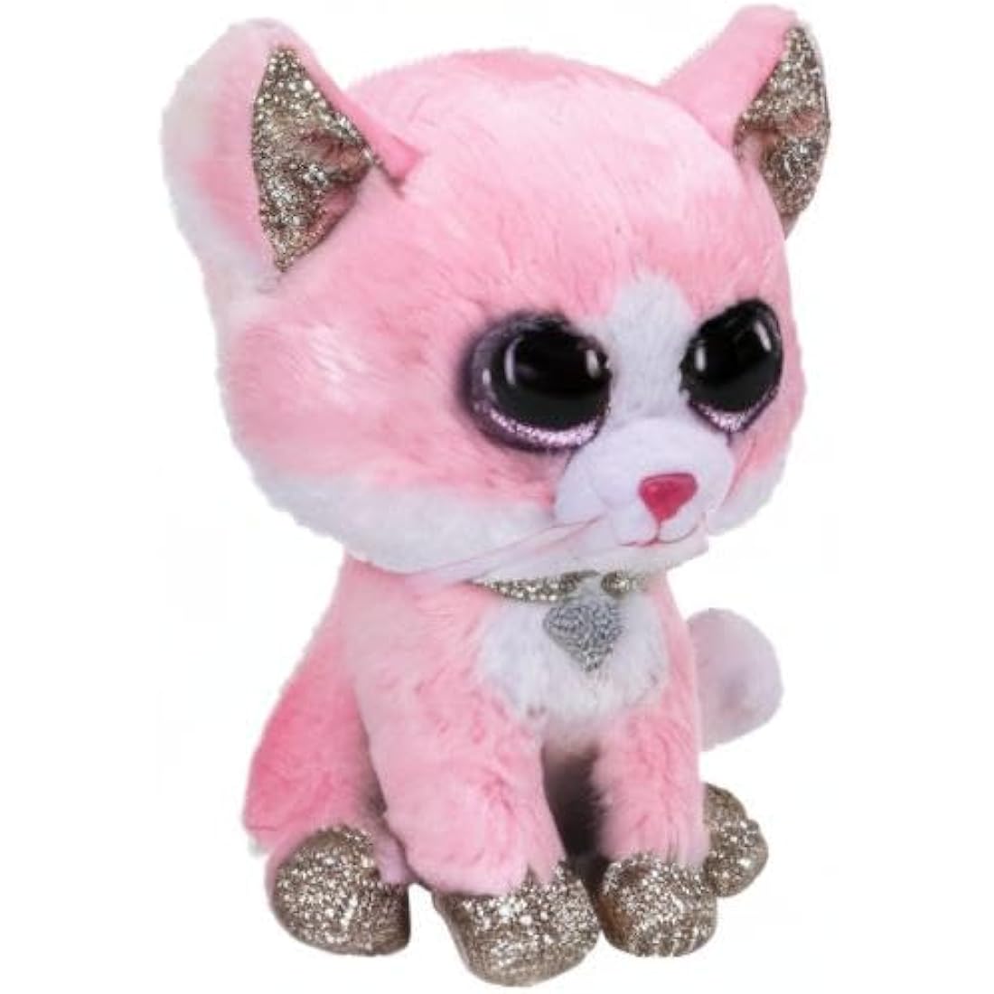 TY 2007516 Fiona Cat Beanie Boo Pink Stuffed Animal, Multicoloured