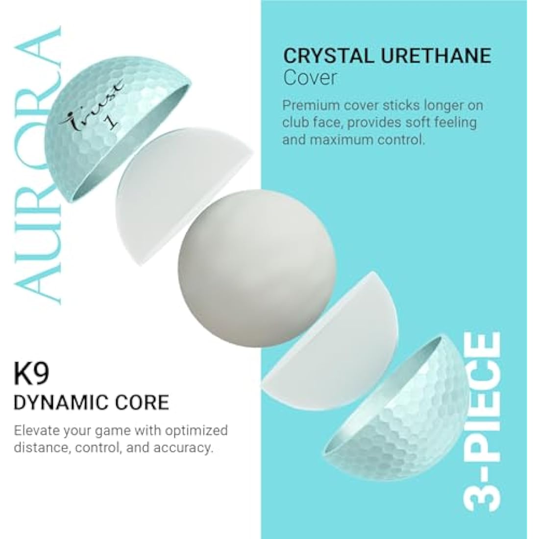 Trust Golf Balls Aurora | Rosa | Tour-Level Performance | Stand Out | Maximum Distance | Straight Flight | Stopping Power | Crystal Urethane Cover for Ultimate Control | 12 or 48 Balls