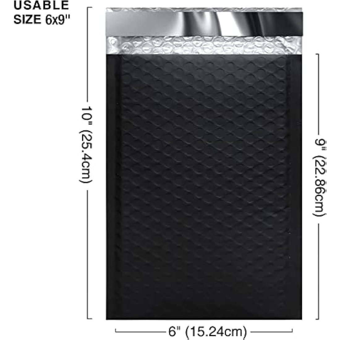 Switory 25Pcs Poly Bubble Mailers A5 Padded Envelopes Bulk Bubble Lined Wrap Polymailer Bags for Shipping Packaging Mailing Self Seal Black - 6X9+1.57"
