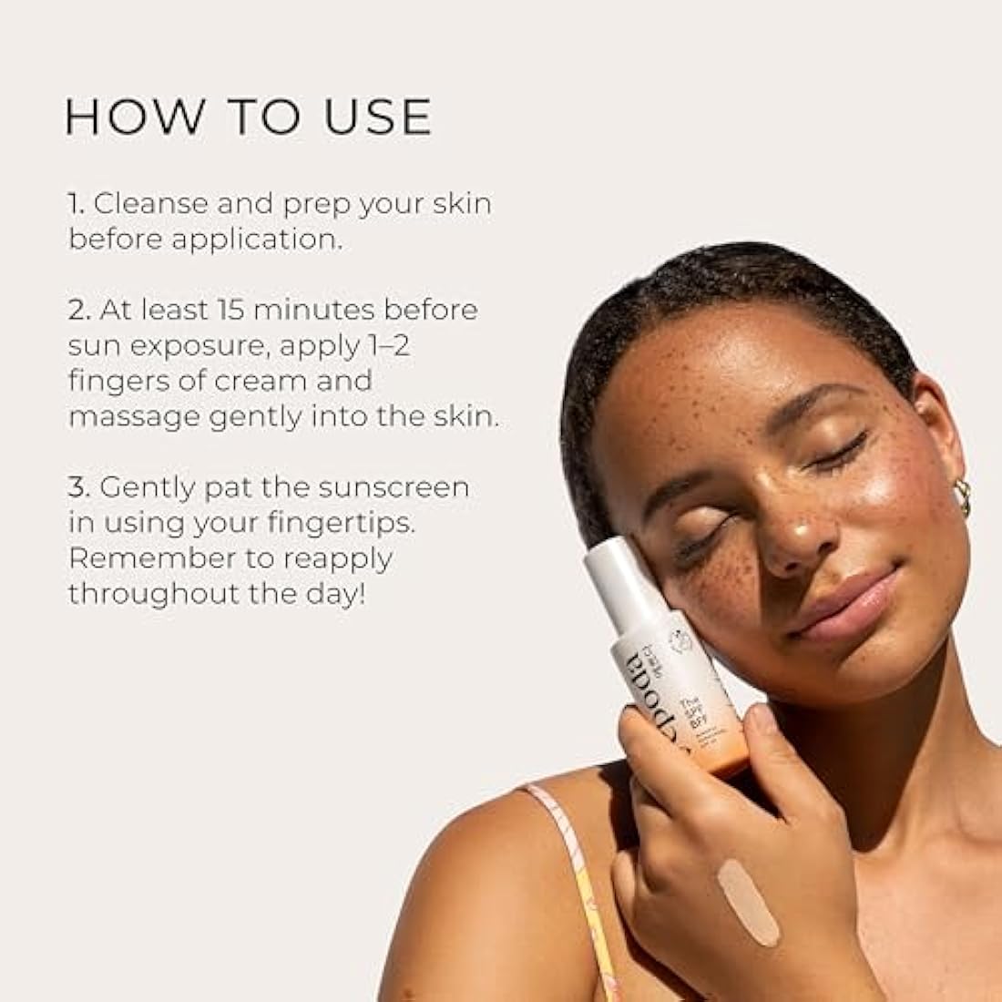 Yepoda Tinted Sunscreen - The SPF BFF, Day Cream with Sun Protection Factor (SPF 30), Mineral Zinc Sunscreen with Moisturizing Aloe Vera and Hyaluronic Acid (50 ml)