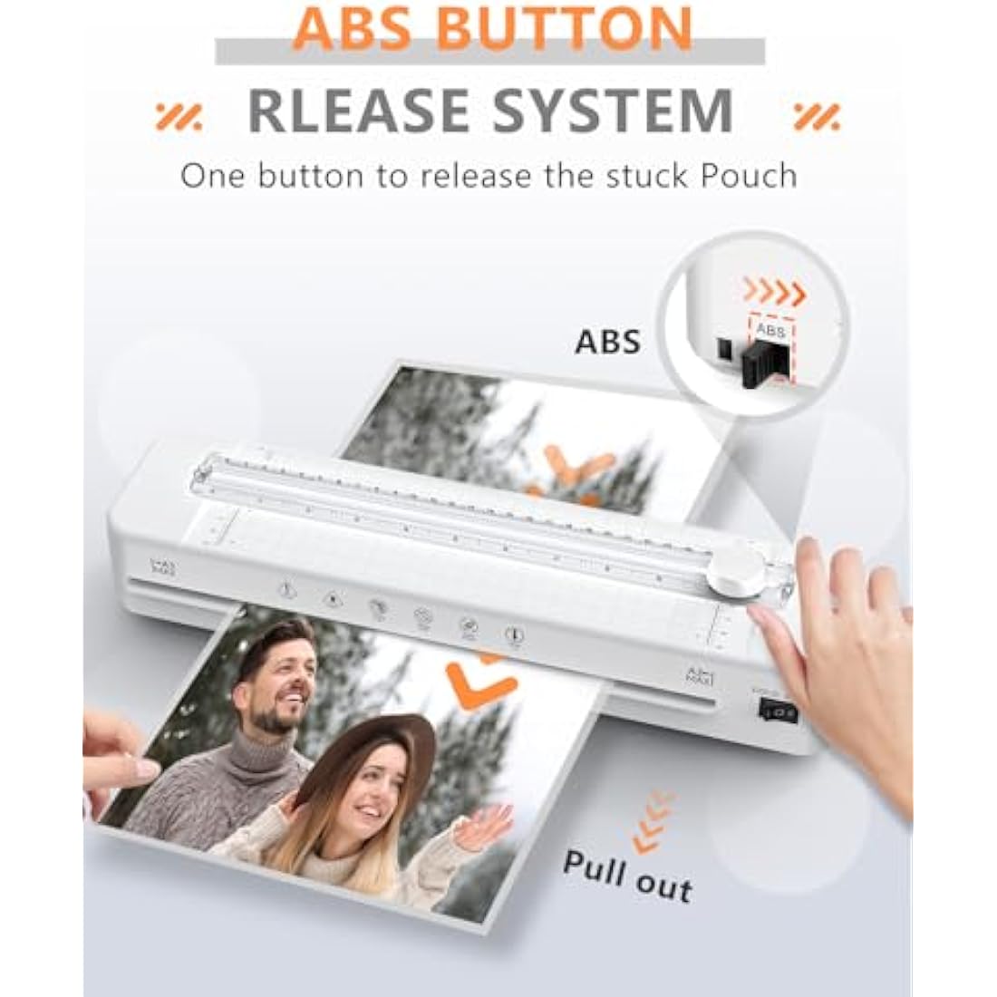 Raycial Laminator A3 Laminator Machine with Laminating Pouches for A3/A4/A5/A6, Fast Warm-up, Built-in Cutter and Corner Rounder for Home Office School Use