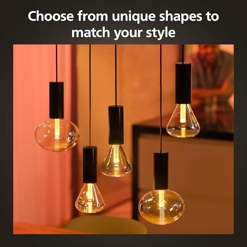 Philips Hue Lightguide G125 Large Globe Smart Bulb, White and Color Light, Bluetooth Compatible, Voice Control with Alexa, Apple Home & Google Assistant