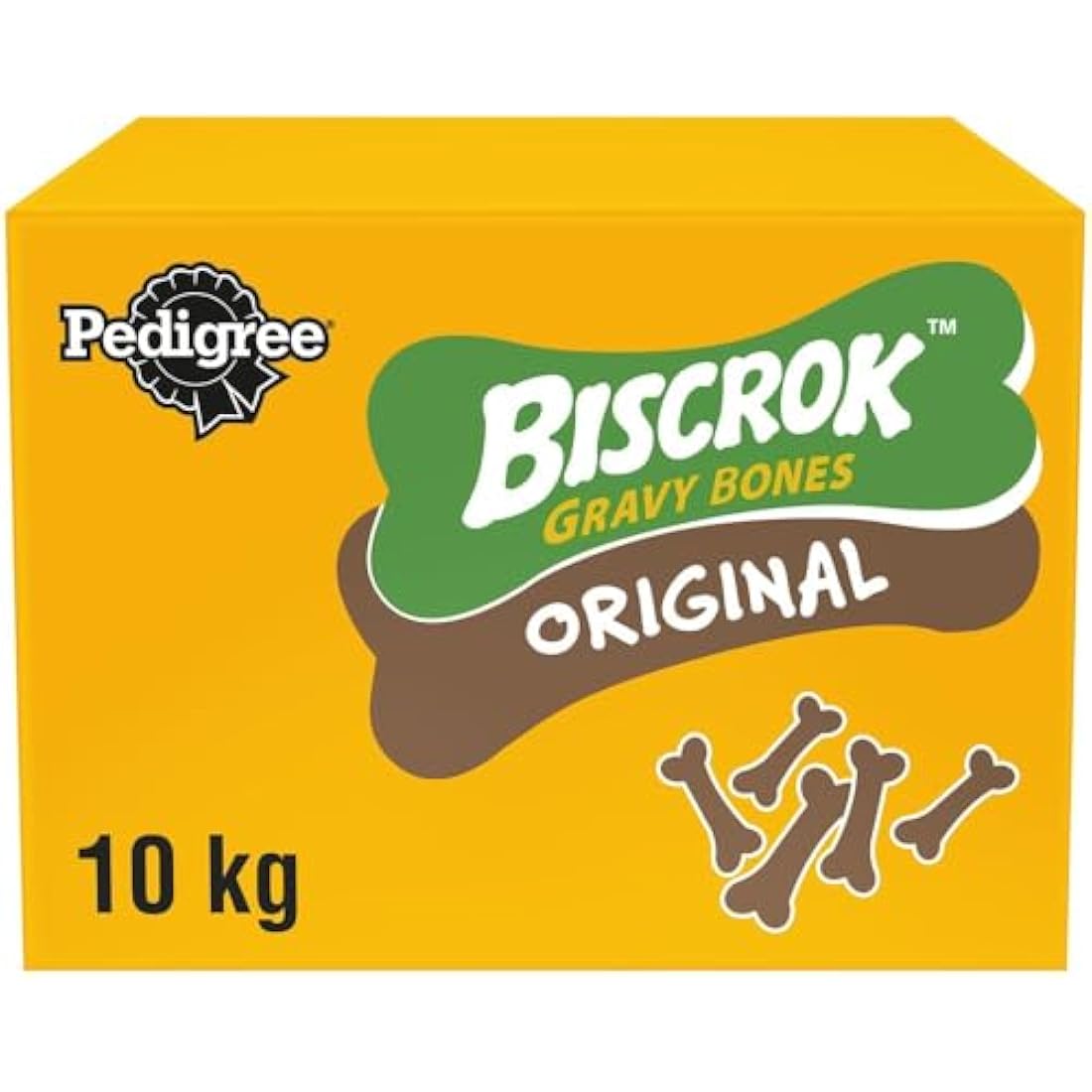 Pedigree Biscrok Original 10 kg Snacks, Dog Treats Gravy Bones Biscuits Dog Treats, Megapack