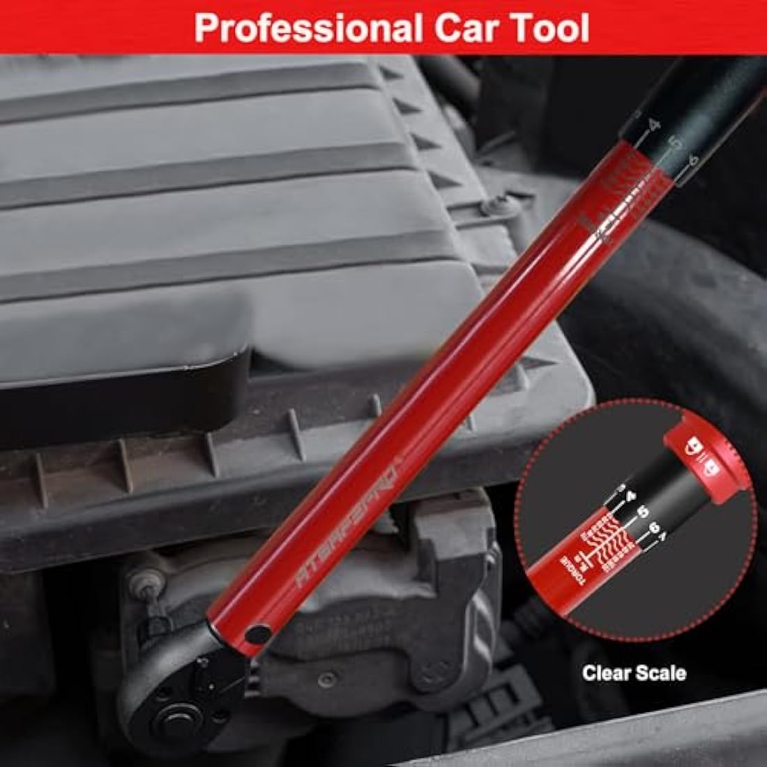 ATsafepro Torque Wrench 3/8 Inch, Dual-Direction Adjustable Bike Torque Wrench 10-120 Nm, Accuracy ± 3% Drive Click Torque Wrenches for Car, Motorcycle, Bicycle Maintenance