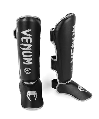Venum, Challenger Standup Shin Guards, Men's, XL, Black/Silver