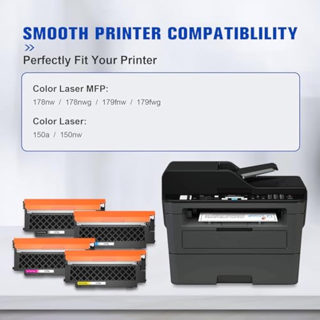 Q-image 117A Toner Cartridge Compatible for HP 117A 117 Color Laser MFP 179fwg 178nwg 179fnw 178nw 150a 150nw 179 178 150 W2070A W2071A W2072A W2073A ((Black Cyan Yellow Magenta)