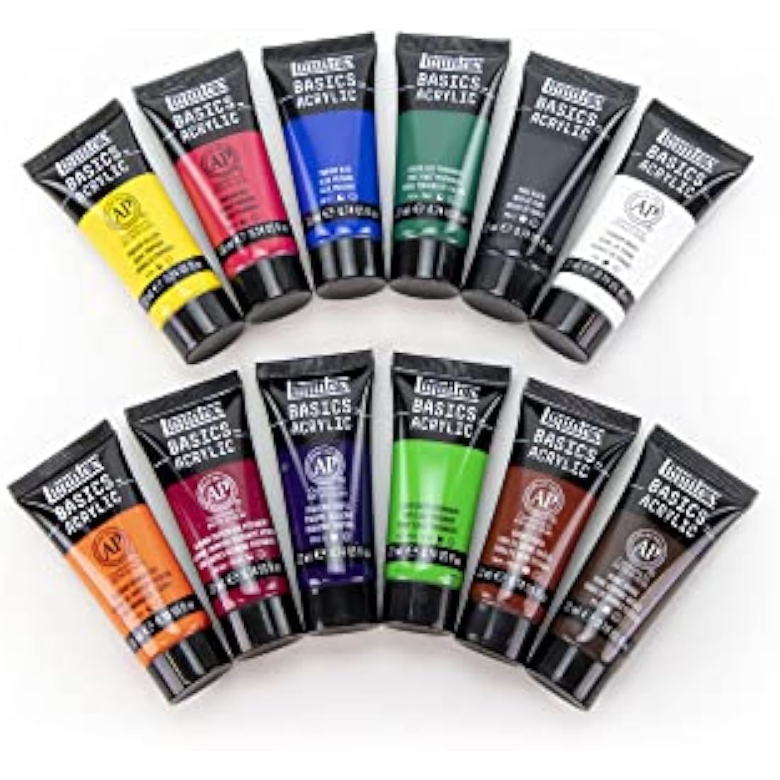 Liquitex Acrylic Basics Set of 12 x 22 ml Colours