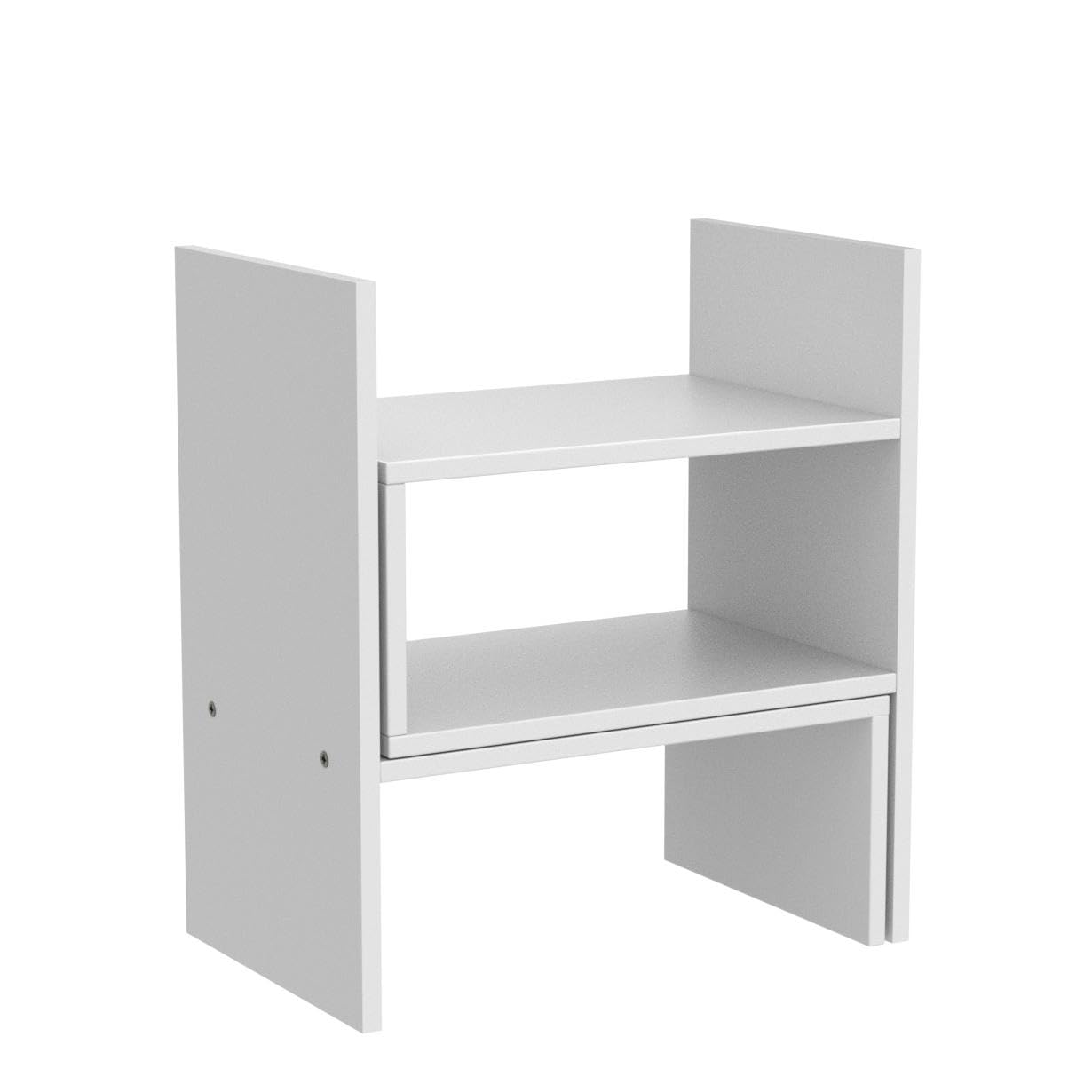 Wood Adjustable Small Desktop Bookshelf, Expandable Desktop Storage Organizer, Freestanding Bookcase, Desktop Display Shelf Rack