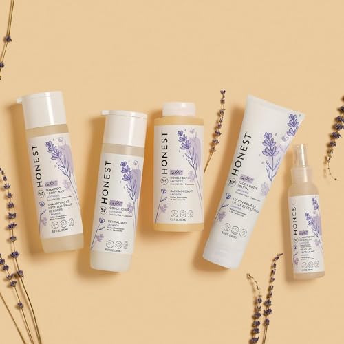 Honest Calming Lavender Hypoallergenic Face And Body Lotion With Naturally Derived Botanicals, Dreamy Lavender, 8.5 Fluid Ounce