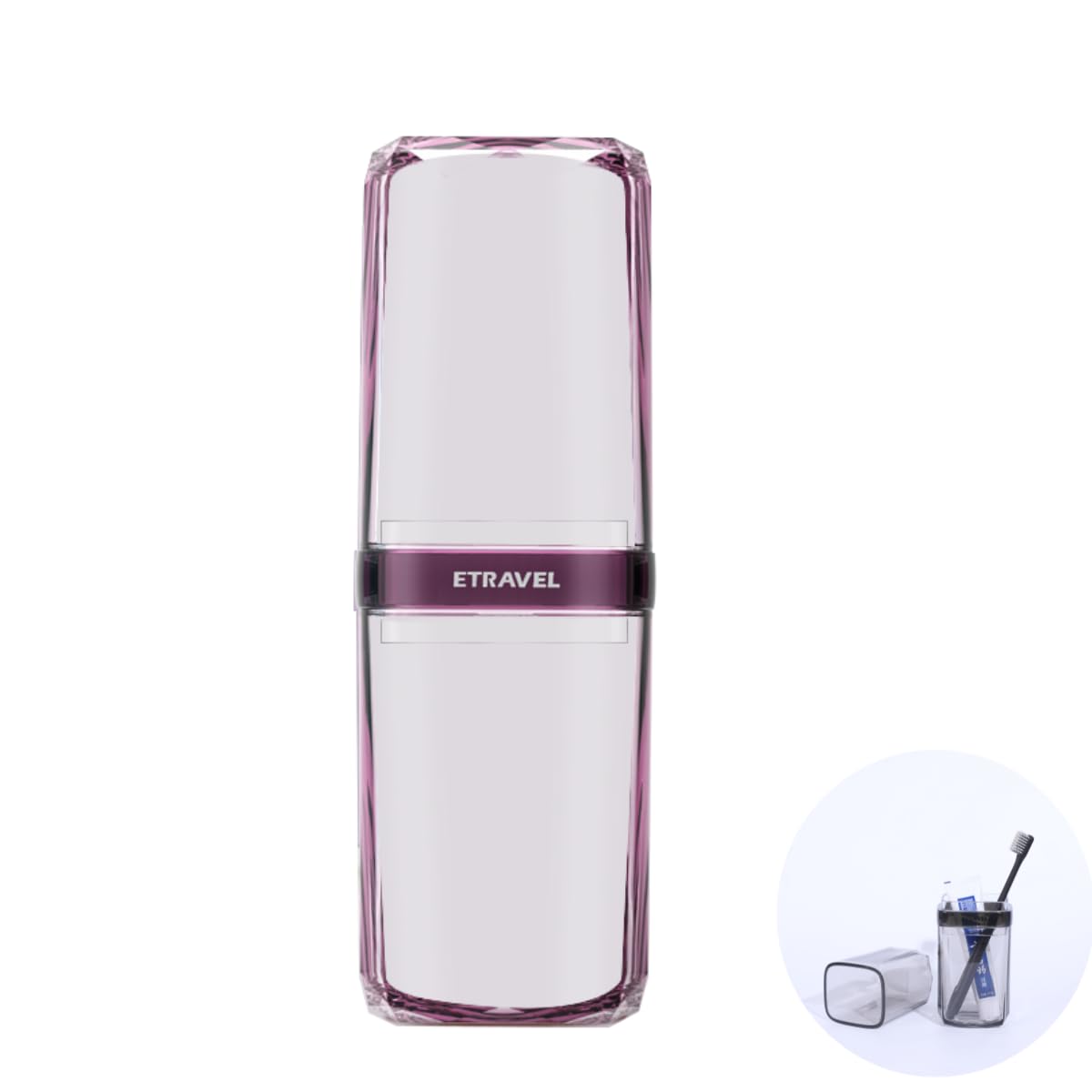 MEIJMJIA - Transparent Travel Toothbrush Holder Toothpaste Box Portable Dustproof Antibacterial Home Camping School Toothbrush Box (Transparent