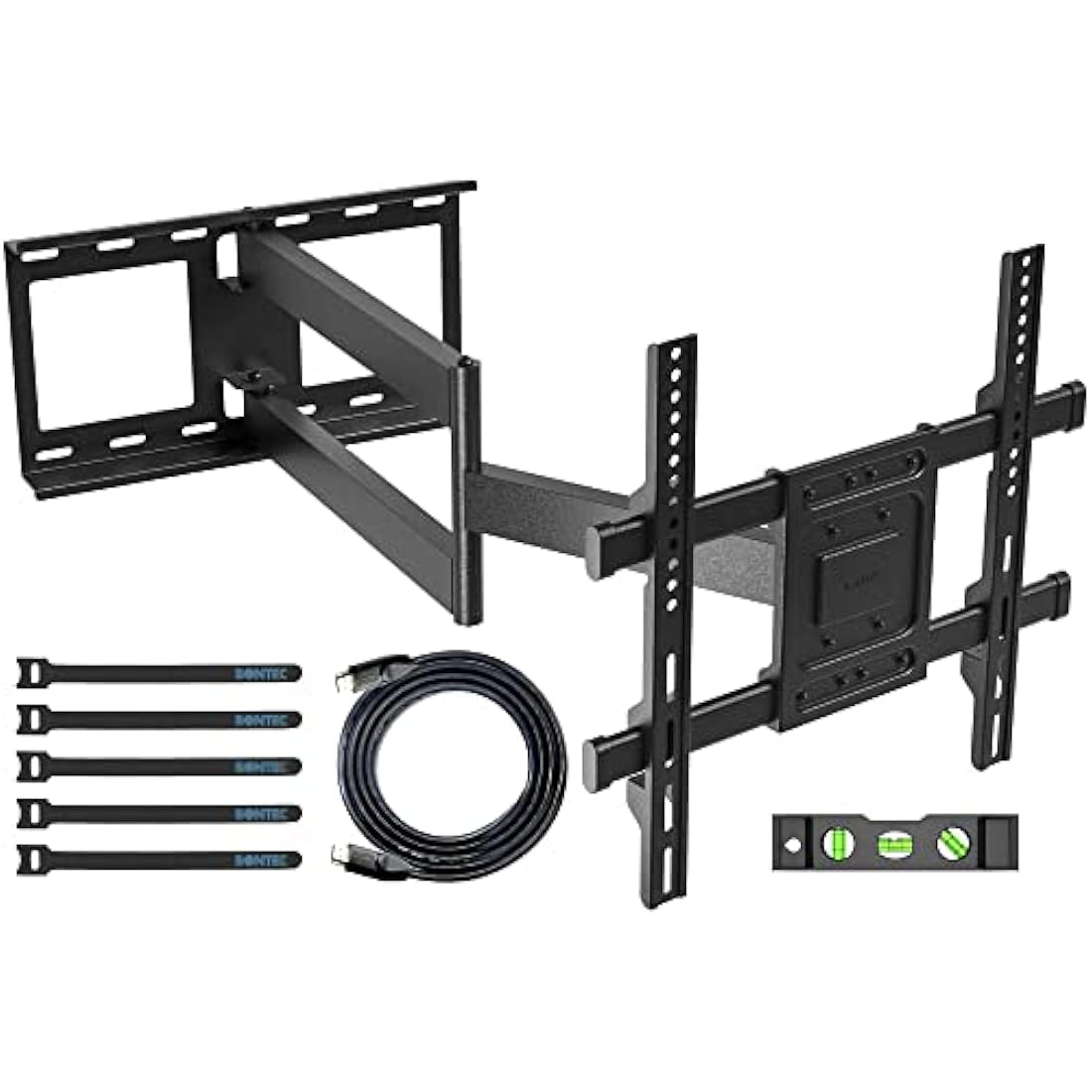 BONTEC TV Wall Bracket, Universal TV Wall Mount for 32-70 Inch, Extra Long Articulated Arm 850mm, Tilt Swivel Rotate Full Motion, VESA Wall Mount Max 400x400mm, 60kg Load