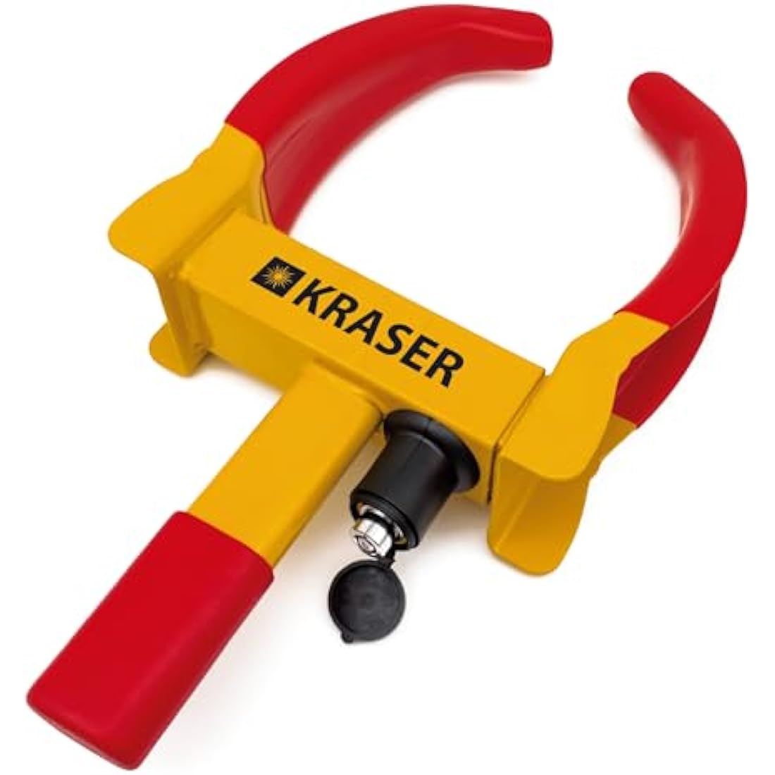 KRASER WA820 Wheel Clamp Theft Security, Universal, Adjustable Cars, Caravans, Trailers, PVC Protection, Anti-Drill Lock