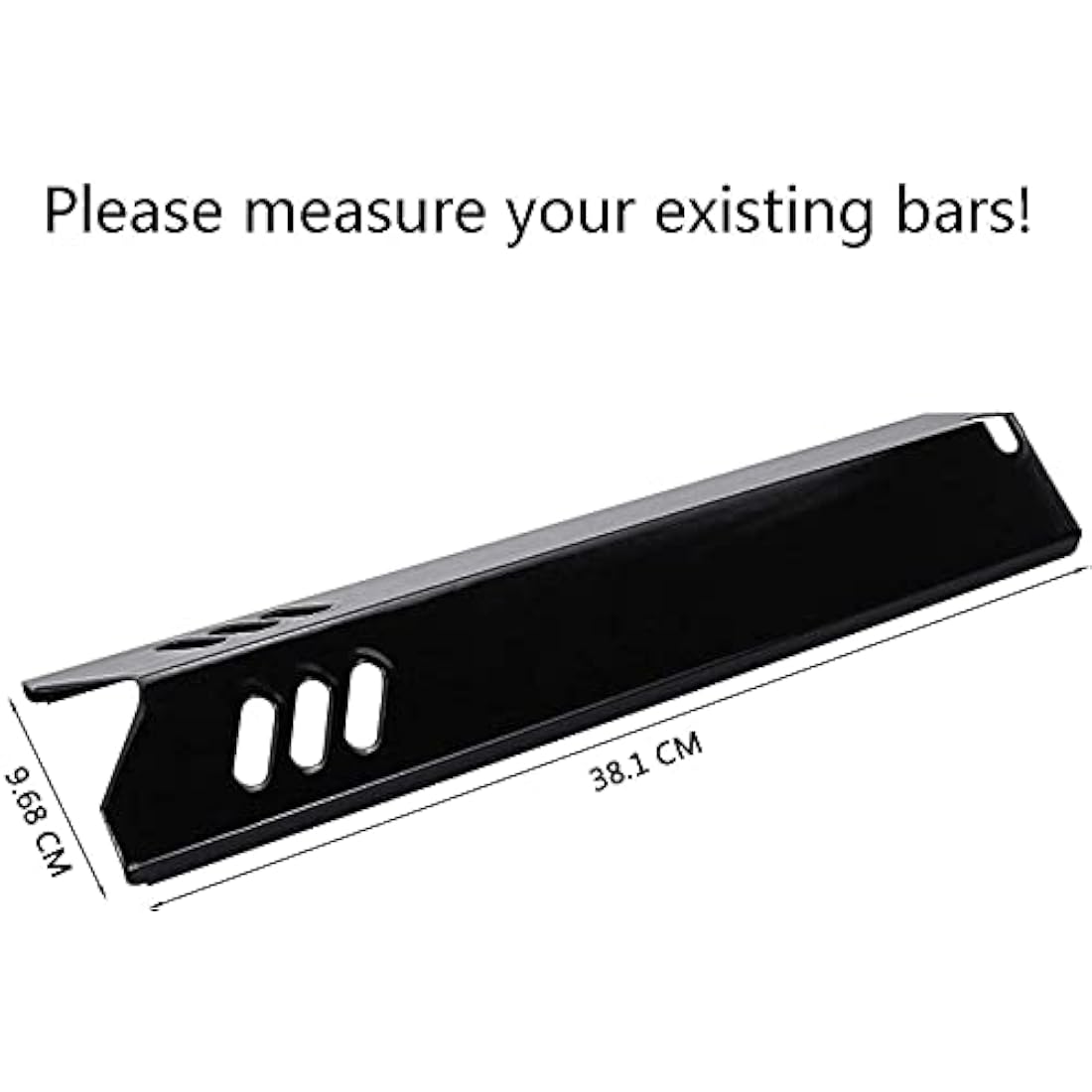 GFTIME 38CM Grill Heat Plate for Dyna-Glo DGF510SSP, DGF510SSP-D, Uniflame 4/5 Burner, Porcelain Steel Flame Diffuser spare parts for Backyard BY12-084-029-98, Broilmaster G13DE, 4 Pack