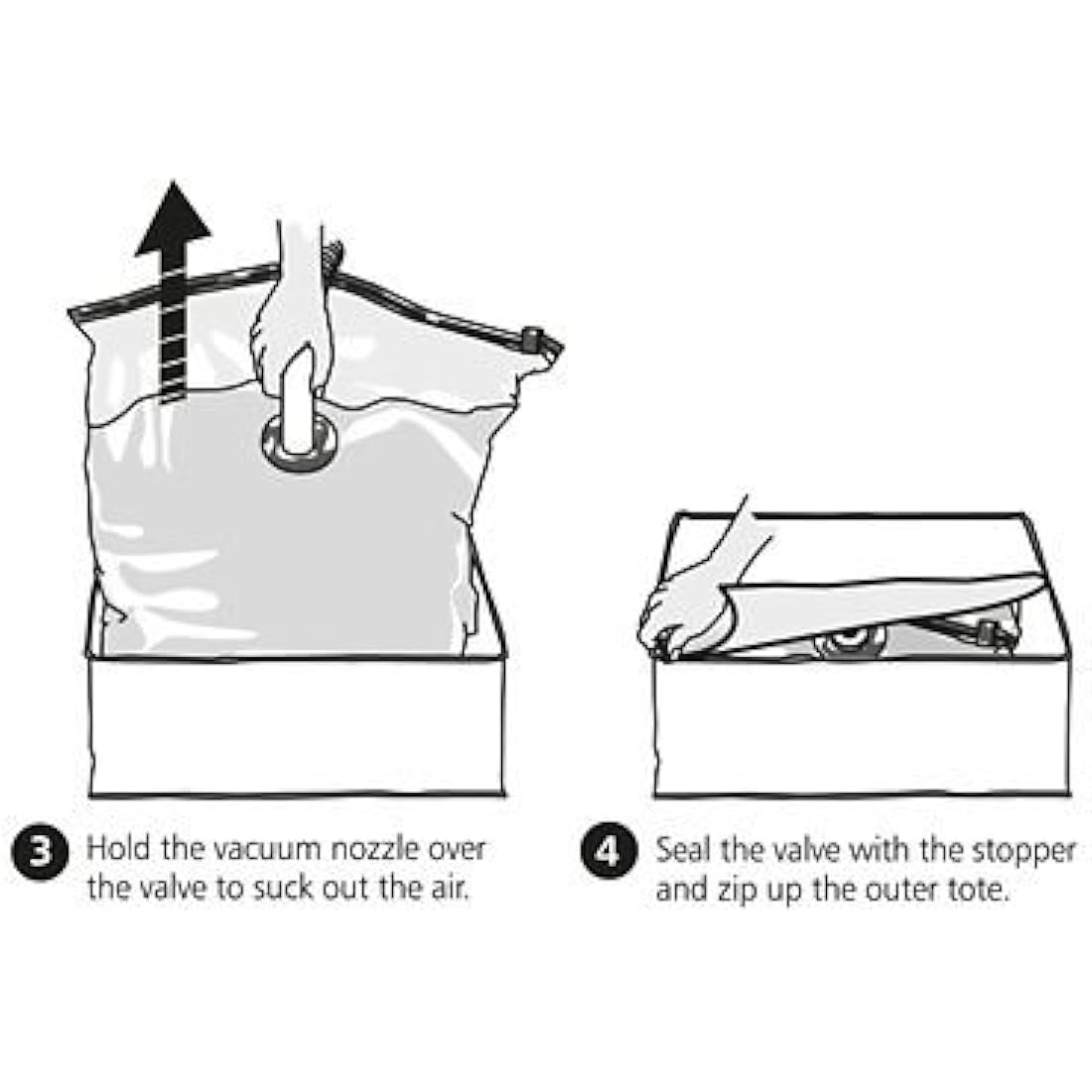 Lakeland Vacuum Clothes and Duvet Storage Tote Bag - 50L Underbed Stores Double Duvet & 4 Pillows