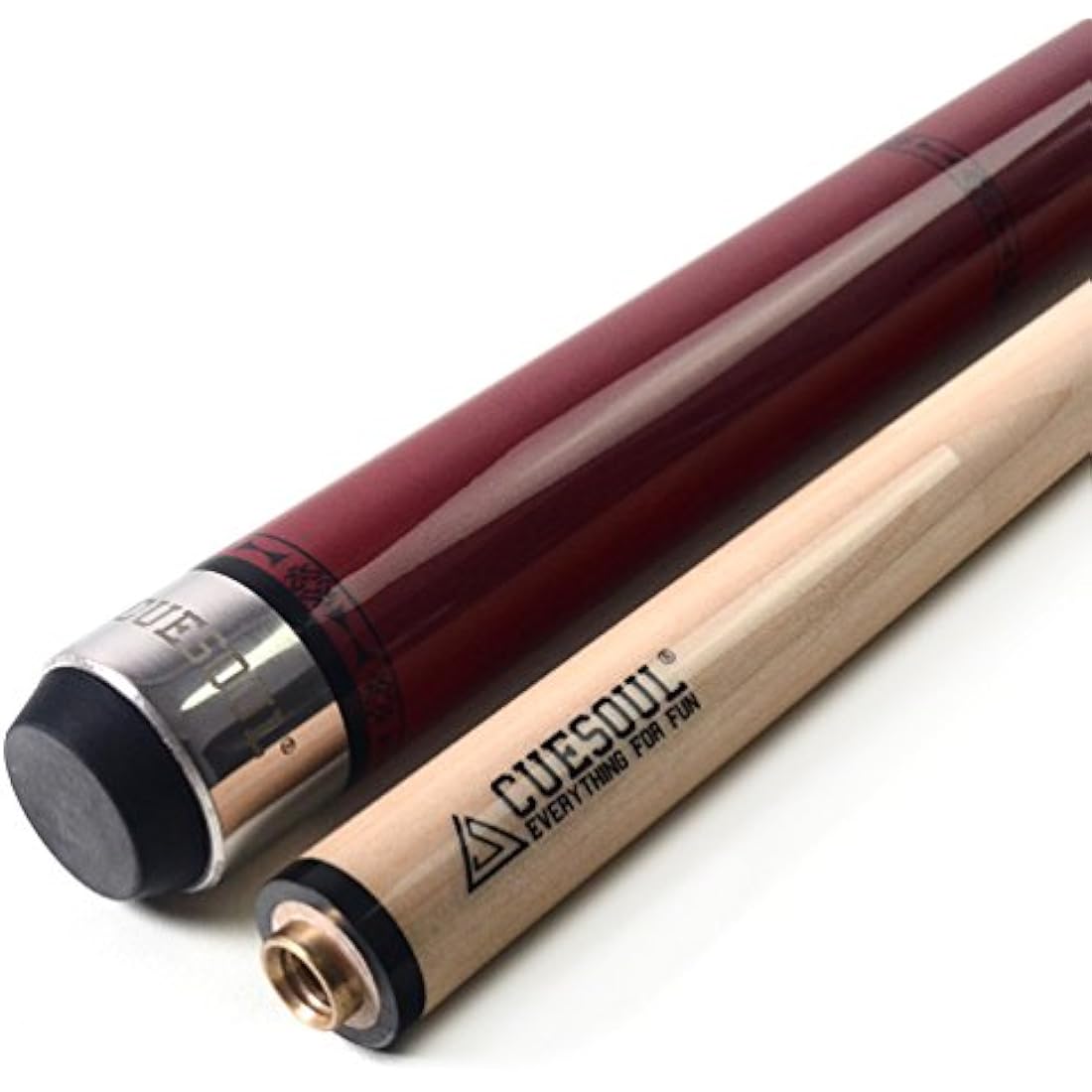 CUESOUL 58 Inches 19oz Joint Pool Cue Stick Billiards Premium Canadian Maple Pool Cue, Multi-layered Tip, 11.5/12.75mm Billiards Pool Cue Set Accessories