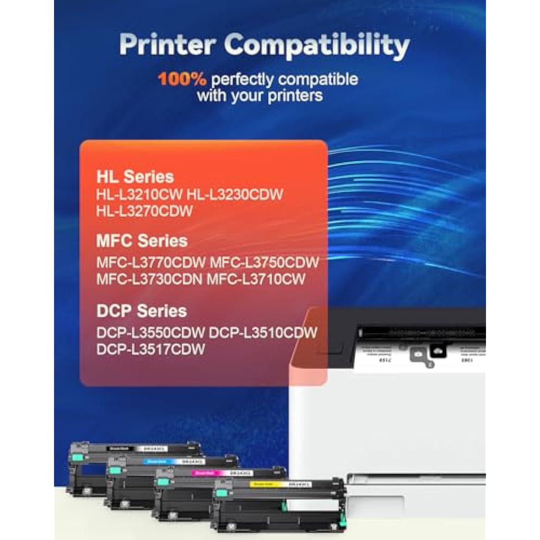Skydo DR243 DR243CL Drum Unit Compatible for Brother DR-243CL Drum Unit for DCP-L3550CDW HL-L3230CDW DCP-L3510CDW MFC-L3710CW HL-L3210CW MFC-L3750CDW MFC-L3770CDW HL-L3270CDW Printer (4 Pack)