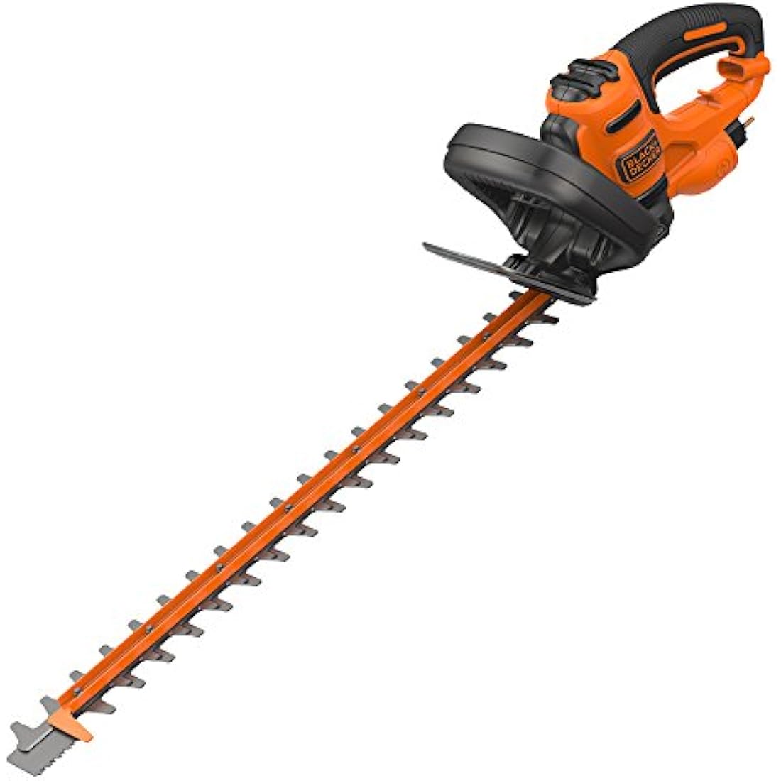 BLACK+DECKER Electric Hedge Trimmer, 600W, 60cm Dual Action Asymetric Steel Blades, 35cm, BEHTS501-GB