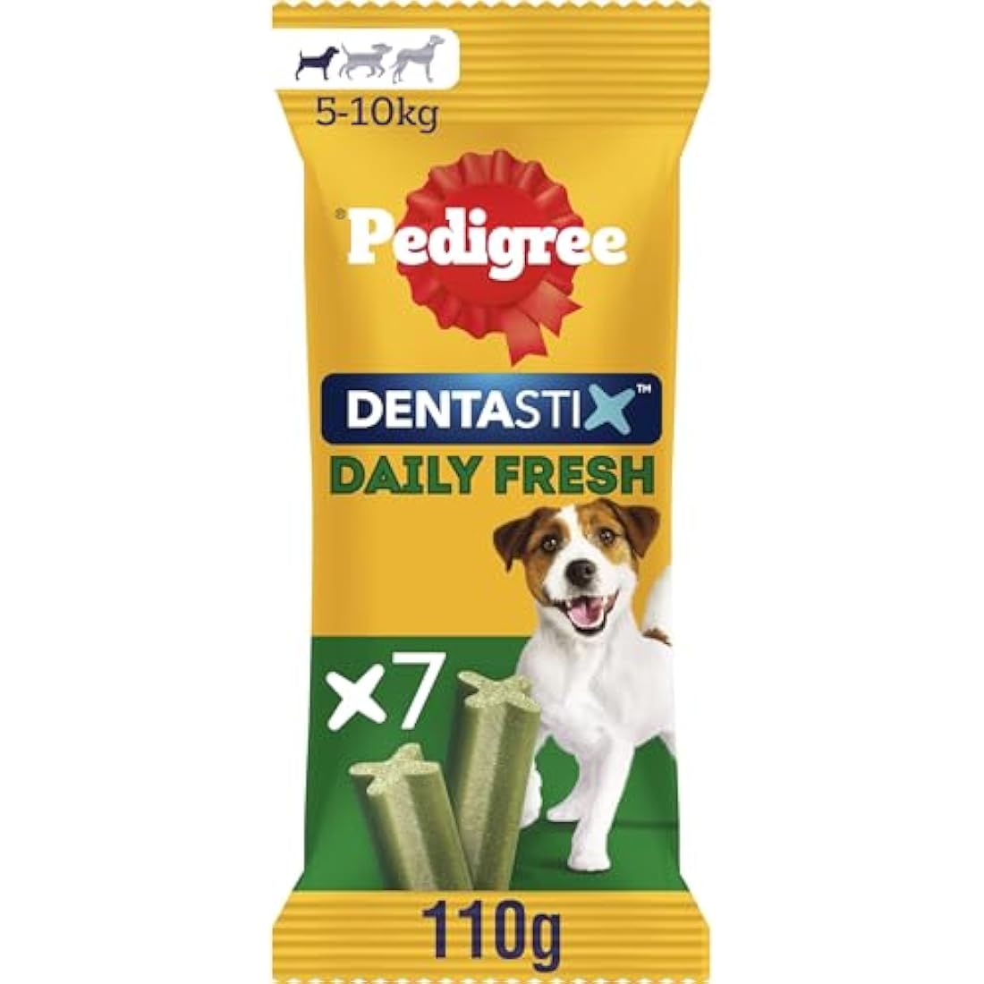 Pedigree Dentastix - Daily Fresh Dental Chews - Dog Treats for Small Dog - 70 Sticks (Pack of 10)