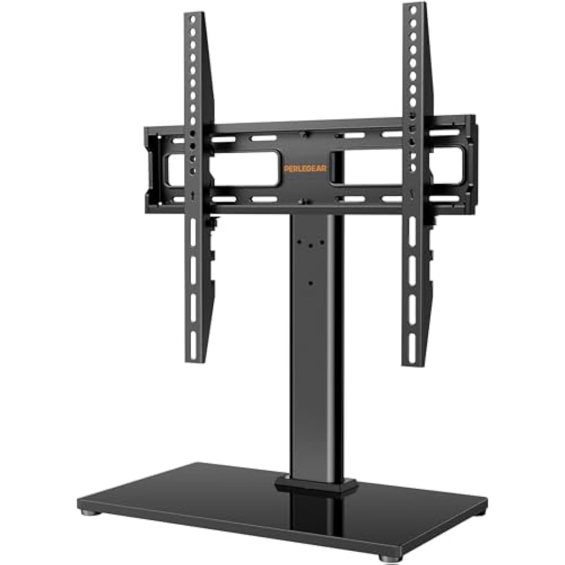 Universal Swivel TV Stand - Table Top TV Stand for 32-60 inch LCD LED TVs - Height Adjustable TV Base Stand with Tempered Glass Base & Wire Management, Holds 40 KG & Max.VESA 400x400mm