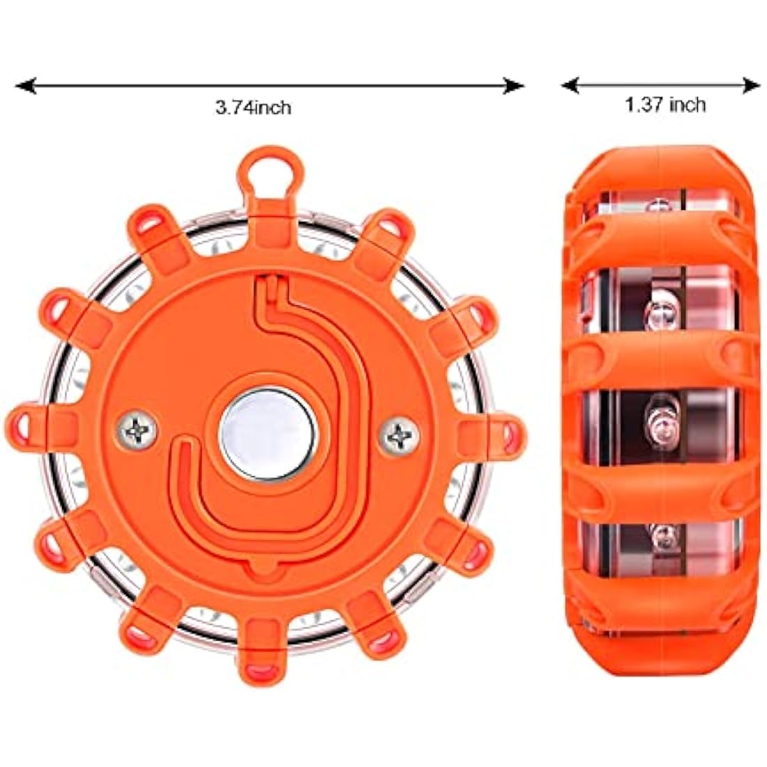 Kitgo 3 Pack LED Road Flares Flashlight Emergency Safety Warning Light Kit for Car Truck RV Vehicles Boat with Magnetic Base & Hook