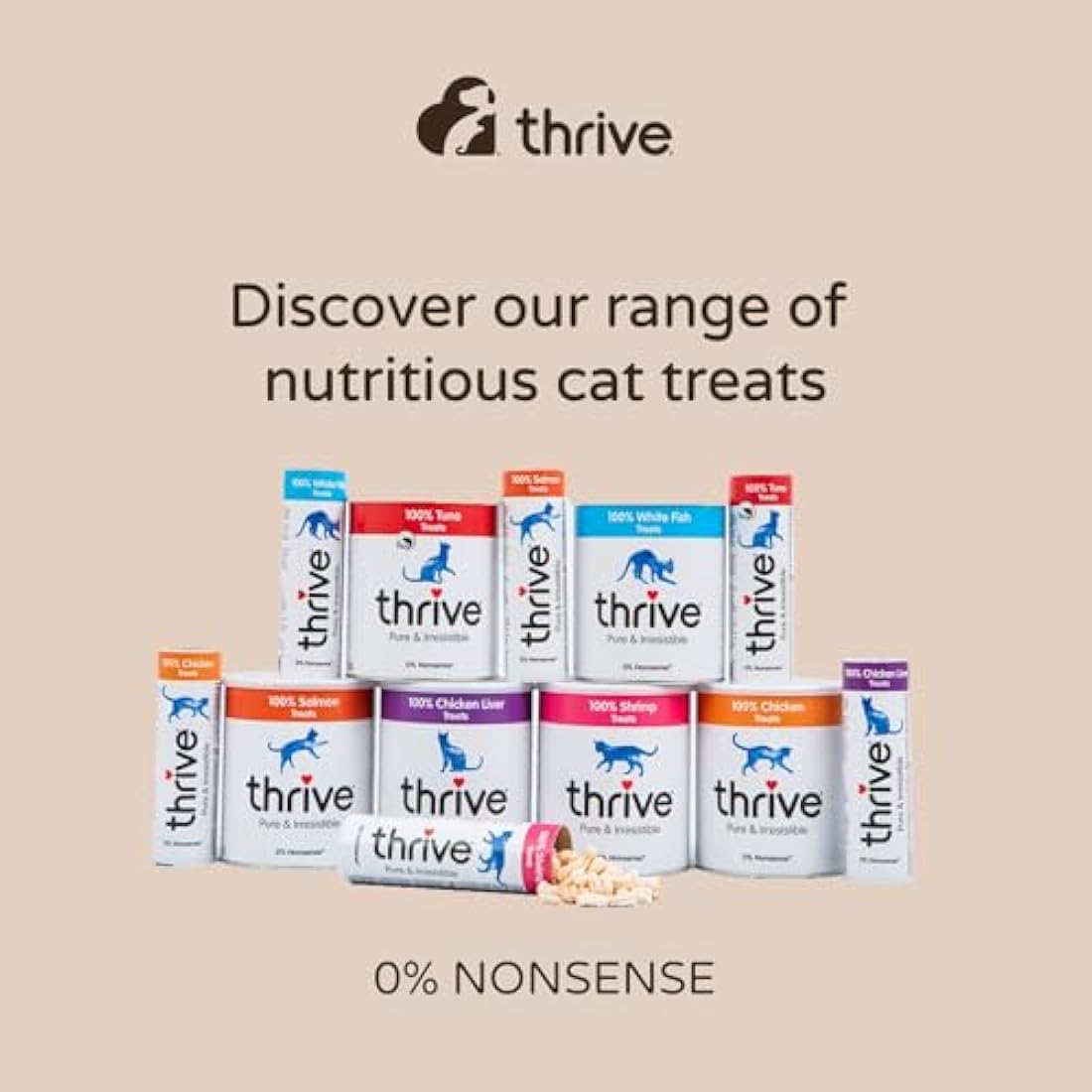thrive Cat 100% CHICKEN CAT TREATS MaxiTube, 170g