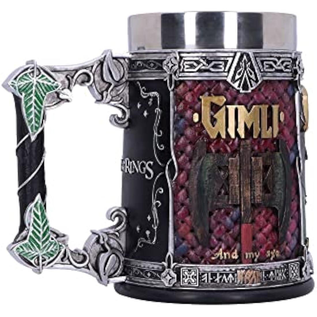 Nemesis Now Officially Licensed Lord of The Rings The Fellowship Tankard, Multi Coloured, 15.5cm