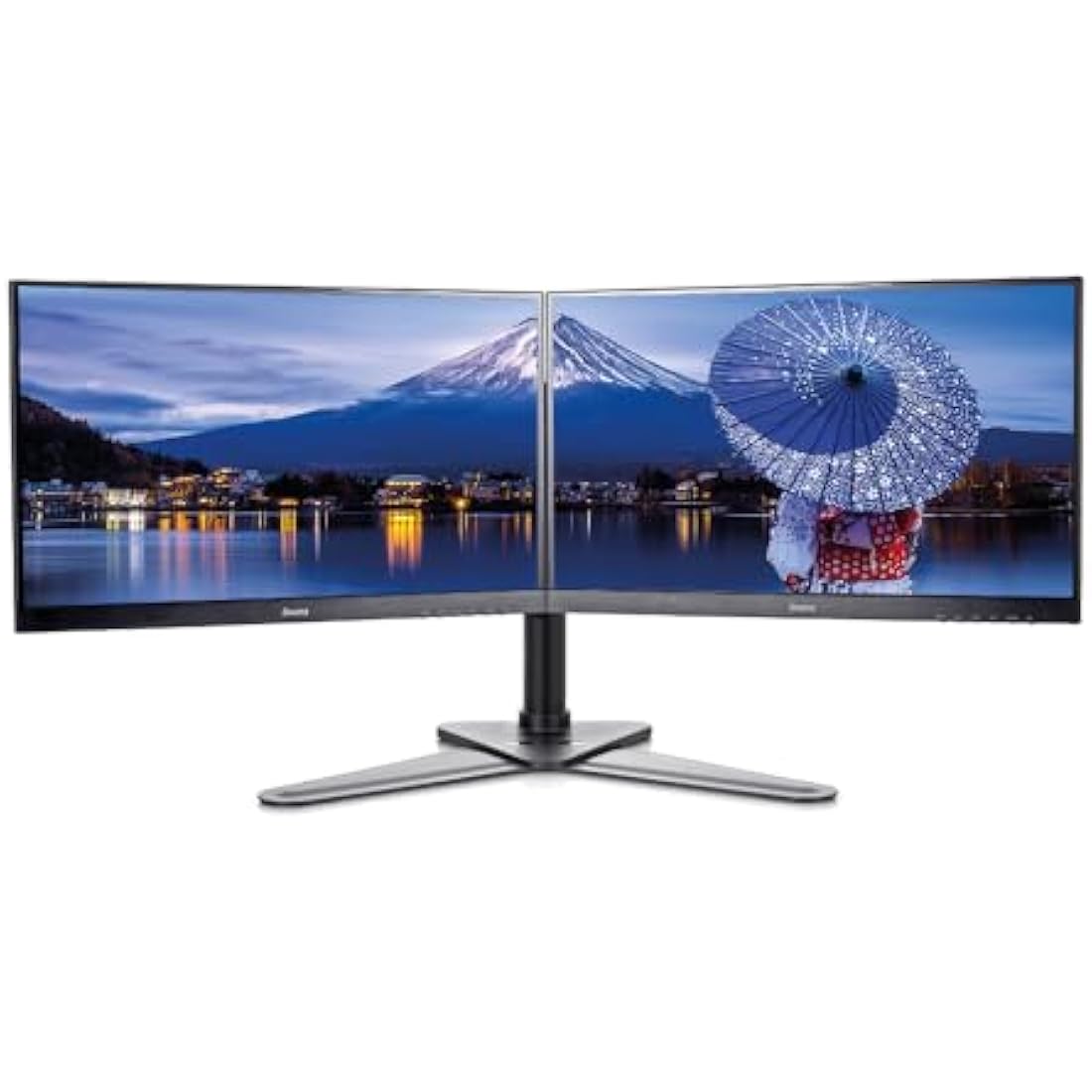 iiyama DS1002D-B1 Dual Screen Desktop Stand - Black
