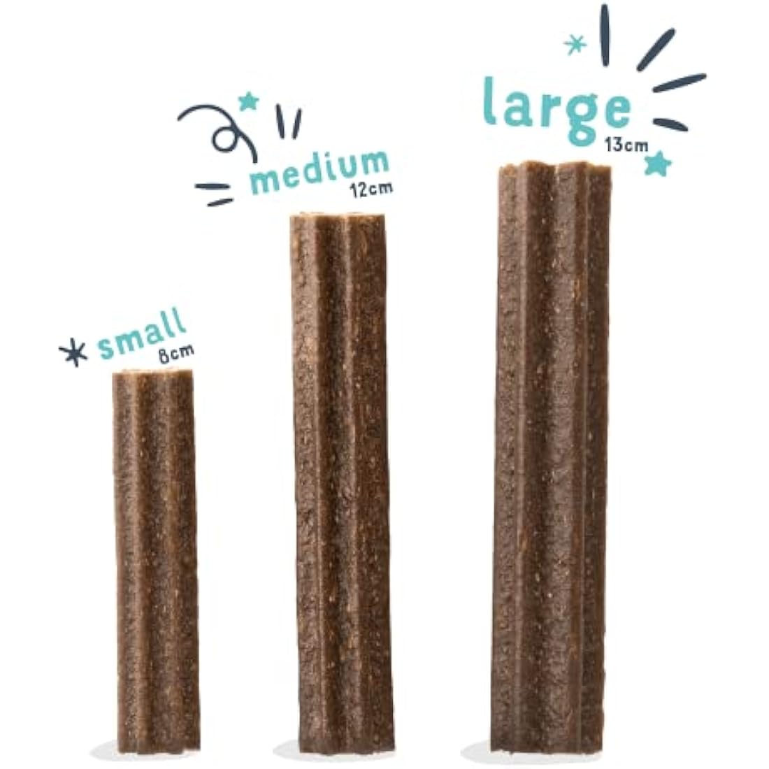 Edgard Cooper Treats Dental Stick, Medium - Eucalyptus & Apple - (8 x 7 stick pack), Natural Dog Chew Sticks, Dental Hygiene, One per Day, Low Calorie, Long Chewing, Fresh Breath