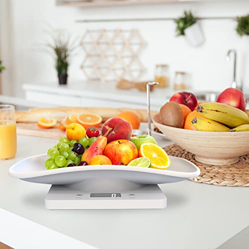 Multi-Function Digital Pet Scale for Small Animals Rabbit Hamsters Parrot,Large LCD Display Electronic Scales Weight Up to 10kg Capacity Pet Weighing Scale With Comfortable Curving Platform