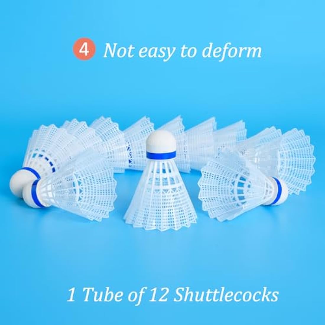 BAIHUALIN WHiZZ Shuttlecocks Badminton Durable Nylon Shuttles for Indoor Outdoor Recreational Game Practice Sports