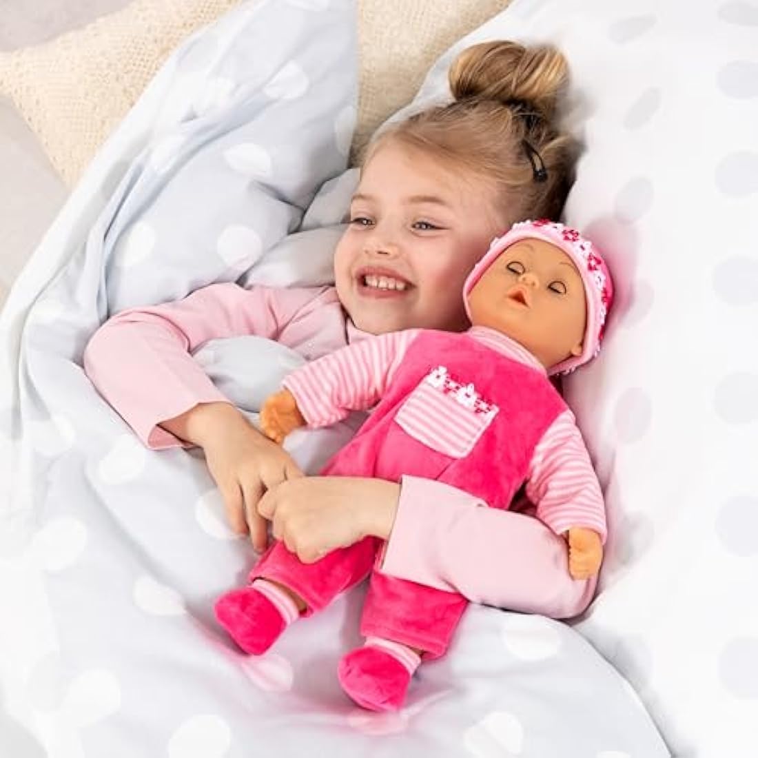 Bayer Design 15inch First Words Baby Doll (Pink)