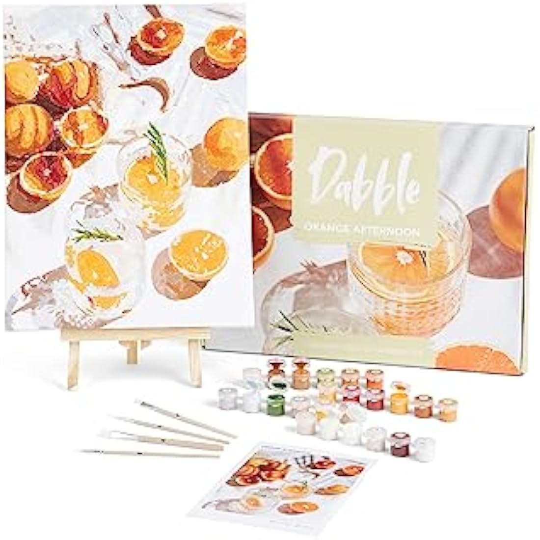 Dabble Paint by Numbers Kit – Paint by Numbers for Adults Beginners with Canvas Frame, Painting Kit for Adults, Flowers Design